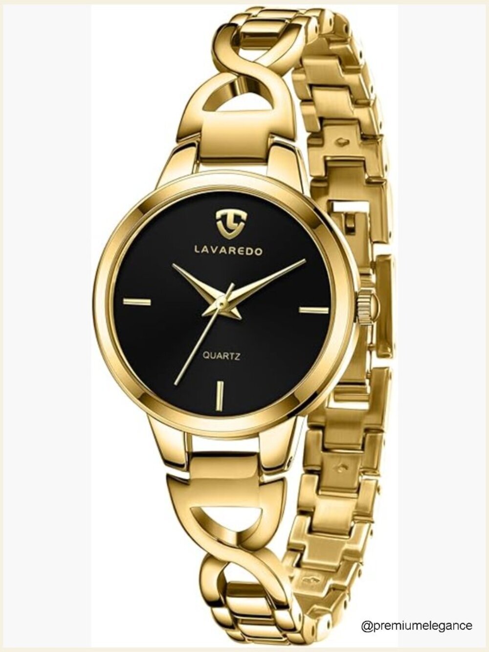 Gold Minimalist Wrist Watch with Fashion Bracelet - Luxury Gift
